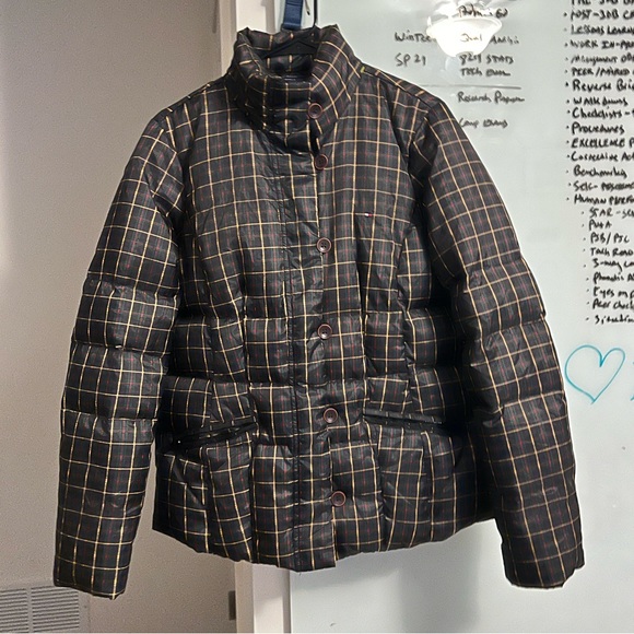 Tommy Hilfiger Down Puffer Jacket Plaid Zip Coat Women's - Picture 8 of 10